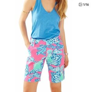 Lilly Pulitzer pink pout barefoot princess chipper short size 00 nwot